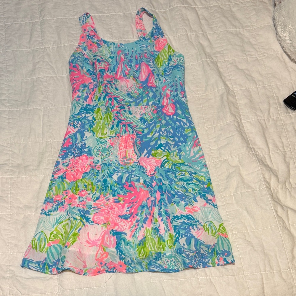 Lilly Pulitzer Kids Dress in Pink, Blue, and Green